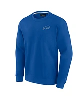 Men's and Women's Fanatics Signature Royal Buffalo Bills Super Soft Pullover Crew Sweatshirt
