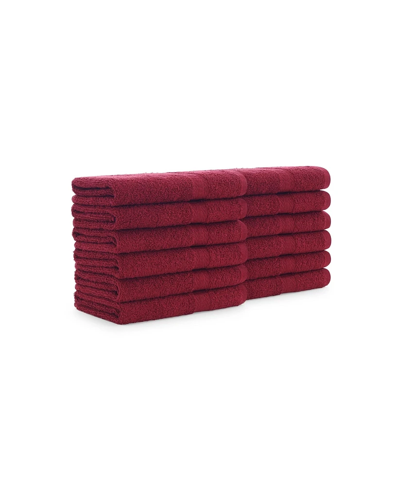 True Color Bathroom Hand Towels (12 Pack), Solid Options, 16x27 in., 100% Soft Cotton
