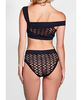 Hauty Women's 2 Piece Seamless Asymmetrical Bra and Panty Lingerie Set