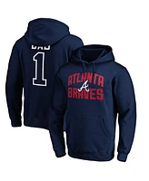 Men's Fanatics Navy Atlanta Braves Father's Day #1 Dad Pullover Hoodie