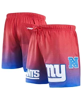 Men's Pro Standard Royal, Red New York Giants Ombre Mesh Shorts