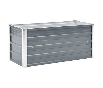 Garden Raised Bed Galvanized Steel 39.4"x15.7"x17.7" Gray