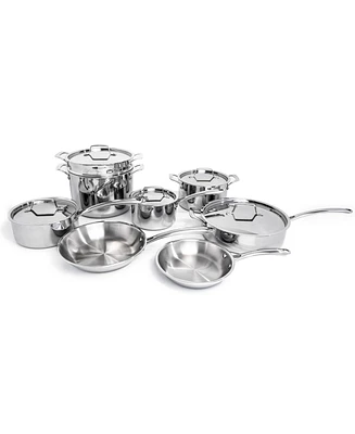 BergHOFF Professional 13pc Tri-Ply 18/10 Stainless Steel Cookware Set with Ss Lids