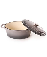 BergHOFF Neo 4pc Cast Iron Cookware Set, Grill Pan, Fry Pan & Oval Dutch Oven