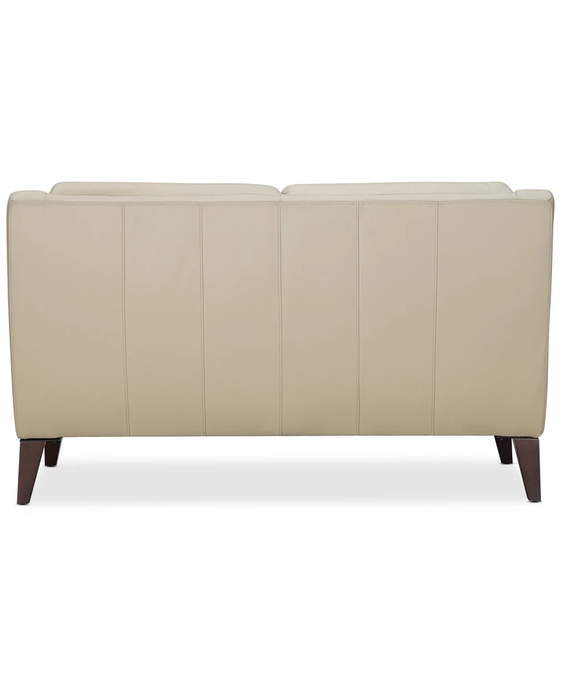 Collyn 59" Modern Leather Loveseat, Created for Macy's