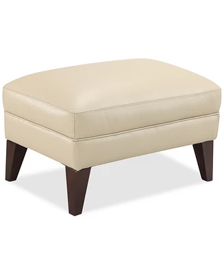 Collyn 31" Modern Leather Ottoman, Created for Macy's