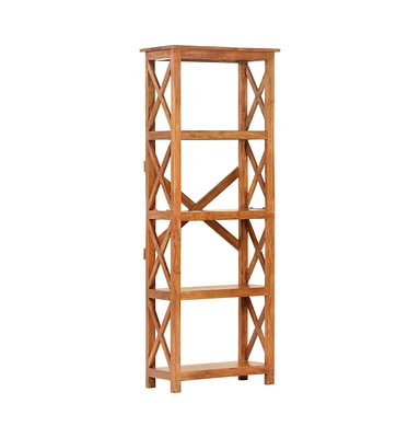 Bookshelf 23.6"x11.8"x63" Solid Acacia Wood Honey Finish