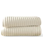 Blue Loom Mason 100% Cotton Low Twist 2 Piece Bath Towel Set, 58" x 30"