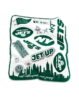 New York Jets 50'' x 60'' Native Raschel Plush Throw Blanket