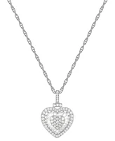 Diamond Heart 18" Pendant Necklace (1/2 ct. t.w.) in 14k Rose Gold (Also Available in White Gold)