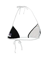 Women's G-iii 4Her by Carl Banks Black, White Lsu Tigers Play Action Bikini Top