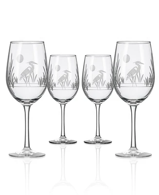 Rolf Glass Heron White Wine Glass 12oz- Set of 4 Glasses