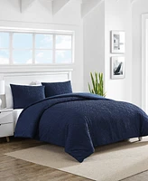 Nautica Point Harbor Embossed 2 Piece Duvet Cover Set, Twin