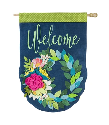 Evergreen Flower Garden Burlap House Flag 28 x 44 Inches Outdoor Decor for Homes and Gardens