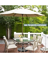 Costway 19'' Patio 35 Lbs Round Umbrella Base Stand Holder 1.4''-1.9'' Market Table Outdoor