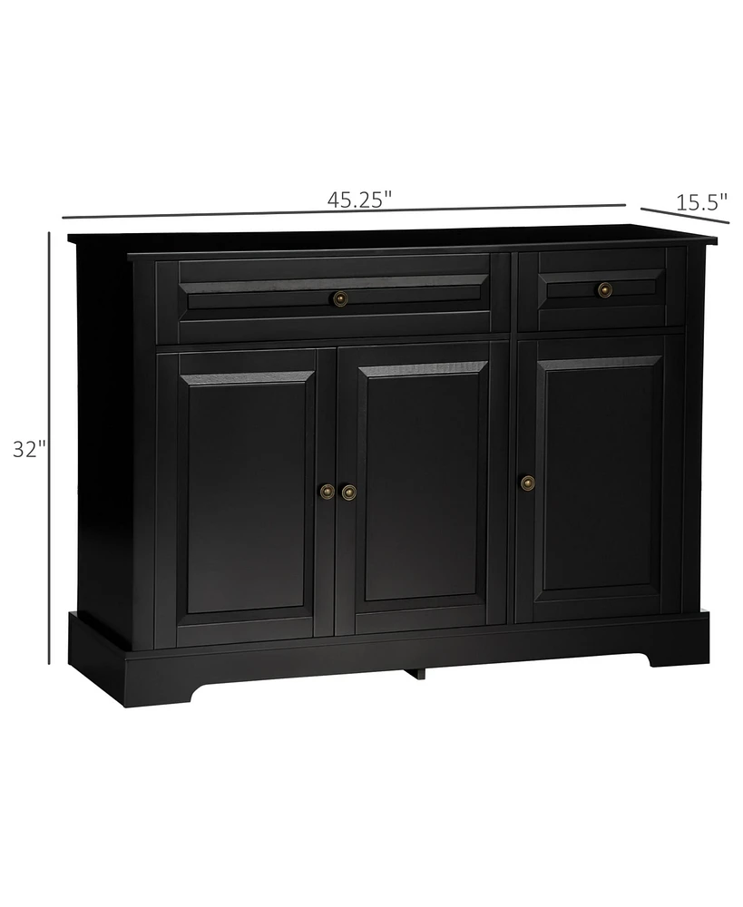 Homcom Sideboard Buffet Cabinet, Entryway Cabinet with Drawers
