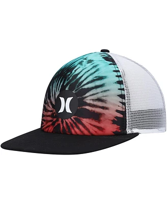 Men's Hurley Black, White Balboa Trucker Snapback Hat