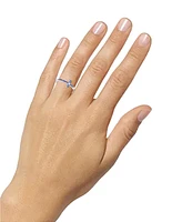 Emerald (1/5 ct. t.w.) & Diamond Accent East-West Cross Ring in Sterling Silver (Also in Ruby & Sapphire)