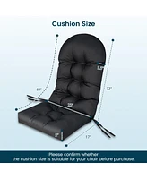 Patio Adirondack Chair Cushion High Back Fade Resistant 5'' Seat Pad Outdoor