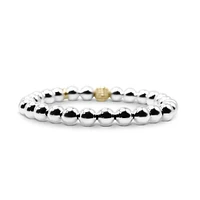 Bowood Lane 7mm Sterling Silver Ball Stretch Bracelet