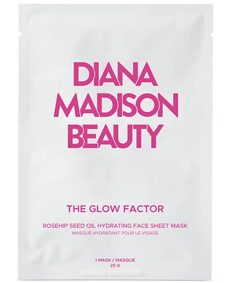 Diana Madison Beauty The Glow Factor Rosehip Seed Oil Hydrating Face Sheet Mask