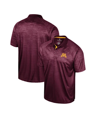 Men's Colosseum Maroon Minnesota Golden Gophers Honeycomb Raglan Polo Shirt