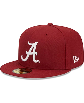 Men's New Era Crimson Alabama Crimson Tide Evergreen 59FIFTY Fitted Hat