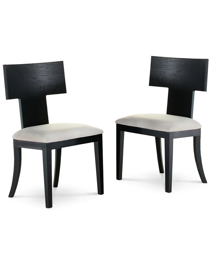 Abbyson Living Avery 38.1" 2 Piece Wood-Back Upholstered Counter Stools