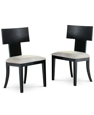 Abbyson Living Avery 38.1" 2 Piece Wood-Back Upholstered Counter Stools