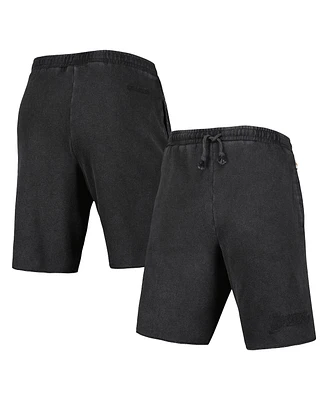 Men's Mitchell & Ness Black Los Angeles Lakers French Terry Tonal Fleece Shorts