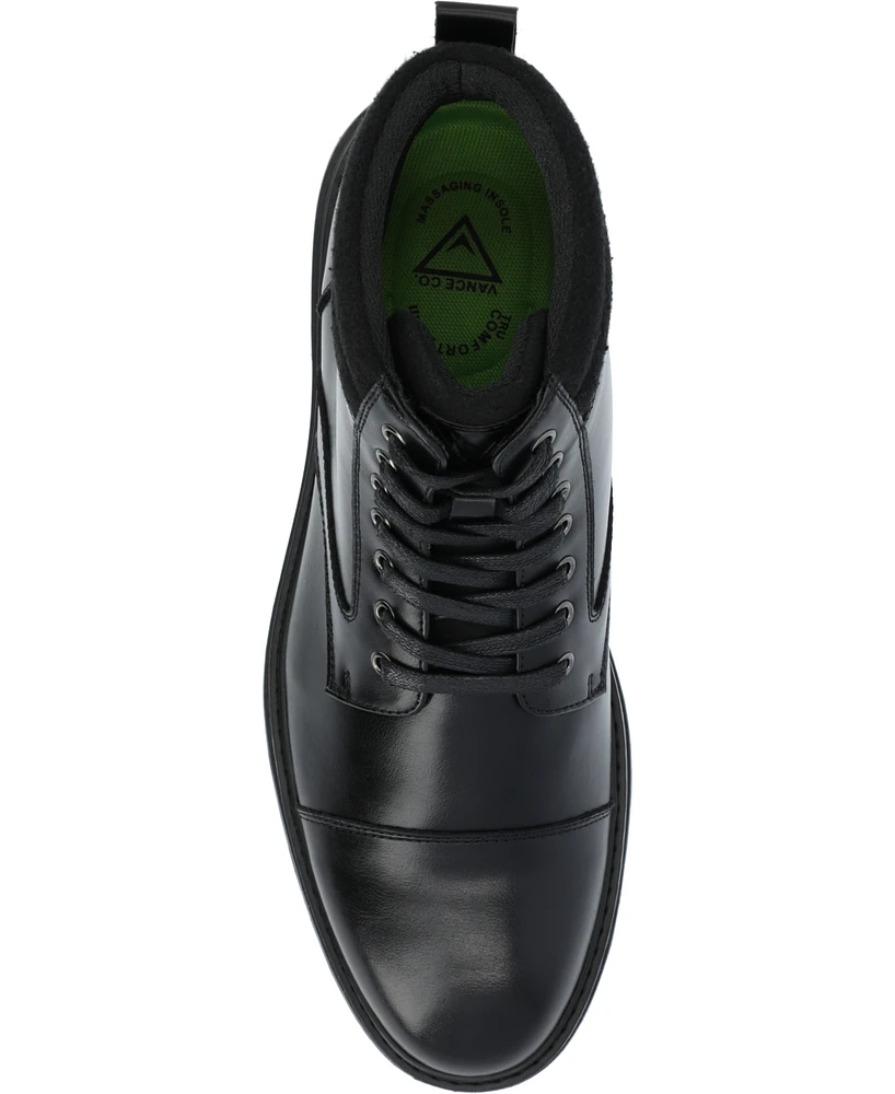 Vance Co. Men's Fegan Tru Comfort Foam Cap Toe Lace-Up Ankle Boots