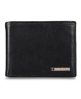 Nautica Men's Enameled Logo Leather Bifold Wallet