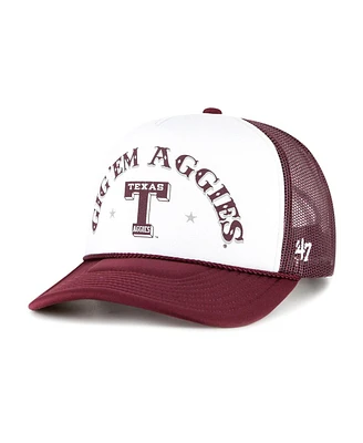 Men's '47 Brand White, Maroon Texas A&M Aggies Article Foam Front Trucker Hat