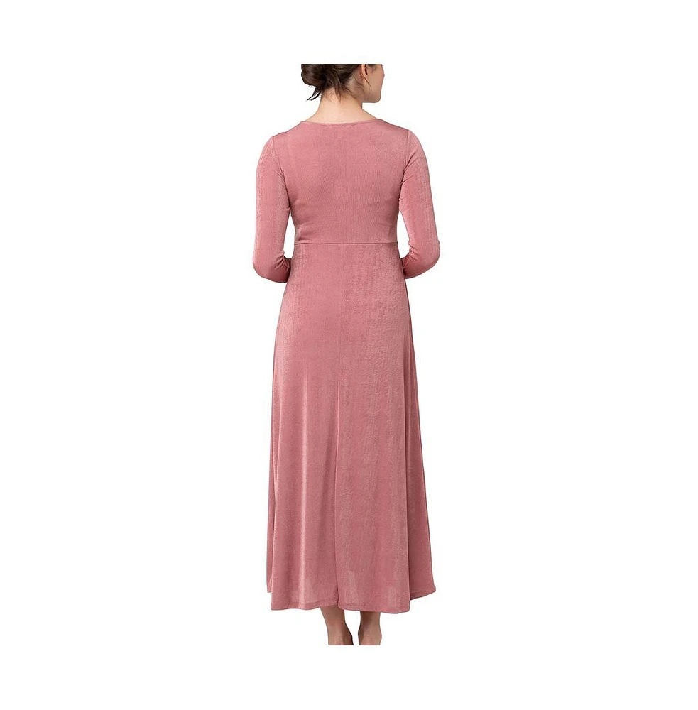 Ripe Maternity Maternity Ripe Portia V-Neck Nursing Dress Rouge