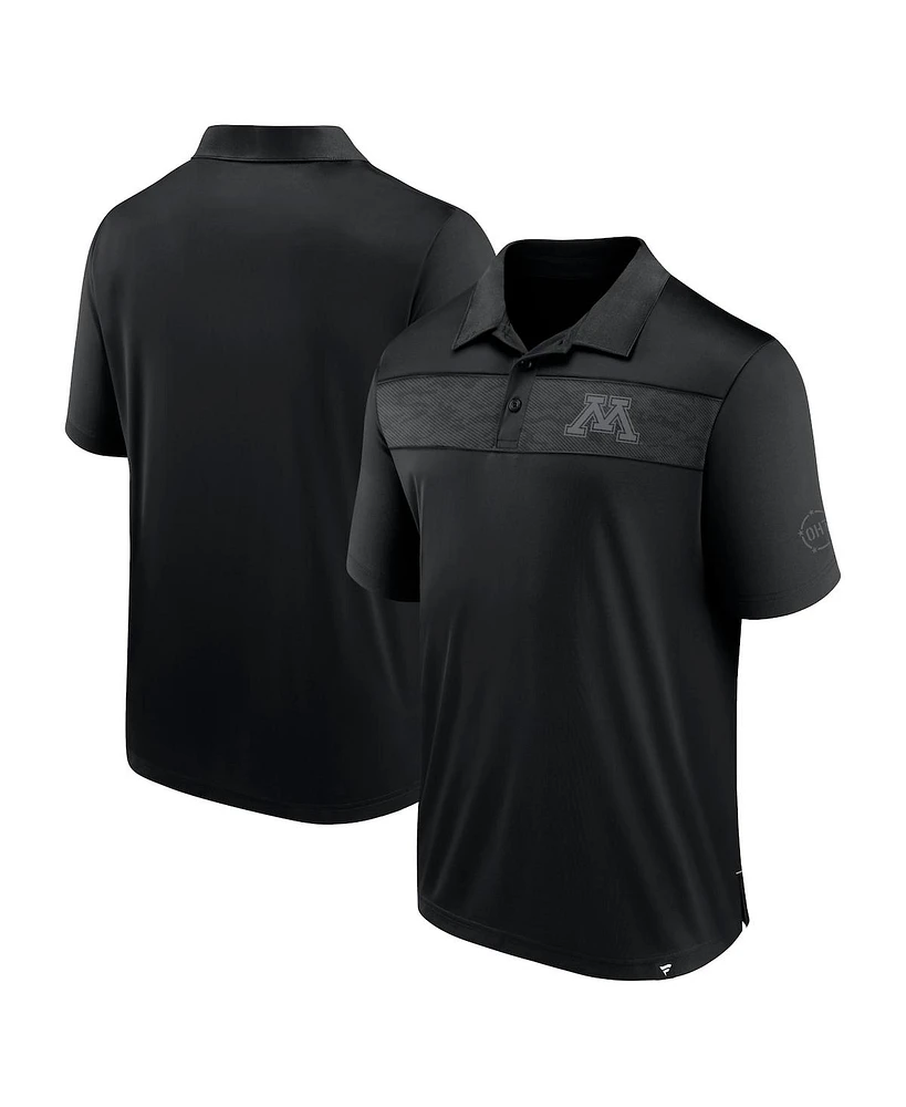 Men's Fanatics Black Minnesota Golden Gophers Oht Military-Inspired Appreciation Polo Shirt