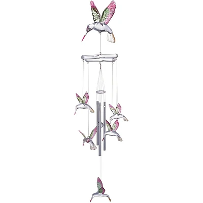 Fc Design 19" Long Hummingbird Acrylic Wind Chime Home Decor Perfect Gift for House Warming, Holidays and Birthdays