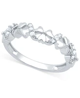 Diamond Flower Ring (1/10 ct. t.w.) Sterling Silver