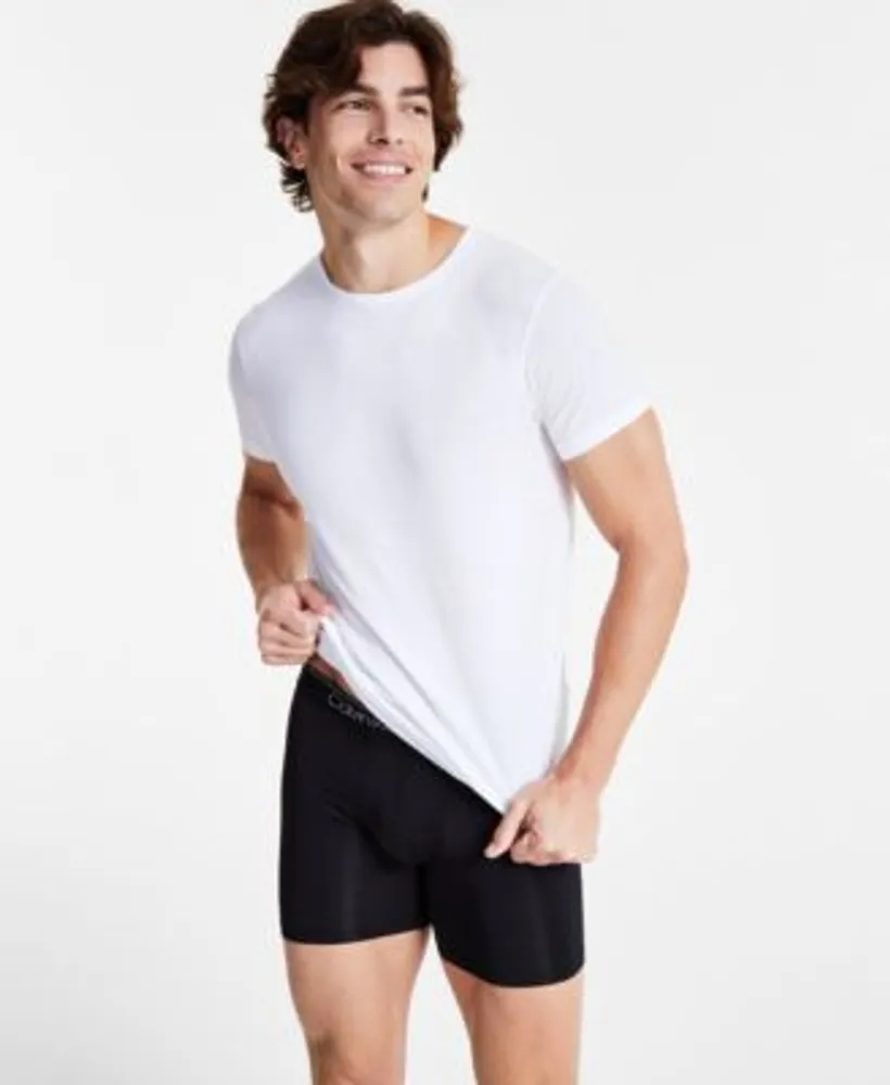 Calvin Klein Mens 5 Pack Cotton Classics Crewneck T Shirts 3 Pack Stretch Boxer Briefs