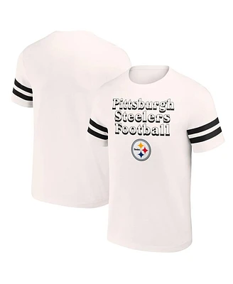 Men's Nfl x Darius Rucker Collection by Fanatics Cream Pittsburgh Steelers Vintage-Like T-shirt