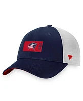 Men's Fanatics Navy Columbus Blue Jackets Authentic Pro Rink Trucker Snapback Hat