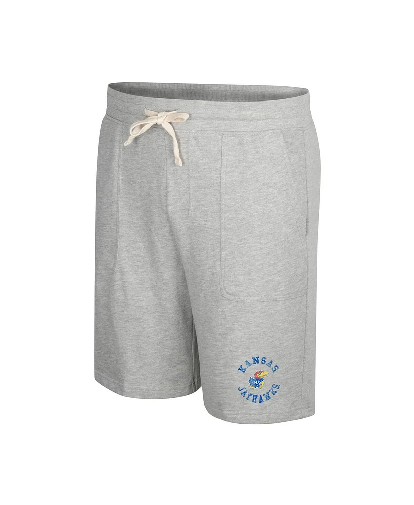 Men's Colosseum Heather Gray Kansas Jayhawks Love To Hear This Terry Shorts
