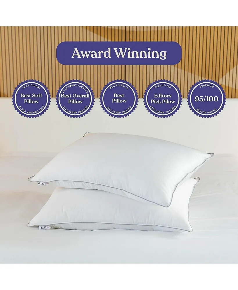 FluffCo Down & Feather Classic Hotel Pillow - Standard - Soft
