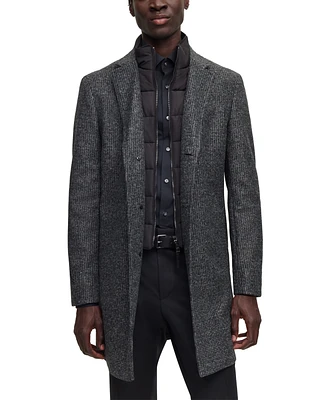 Boss by Hugo Men's Slim-Fit Patterned Coat