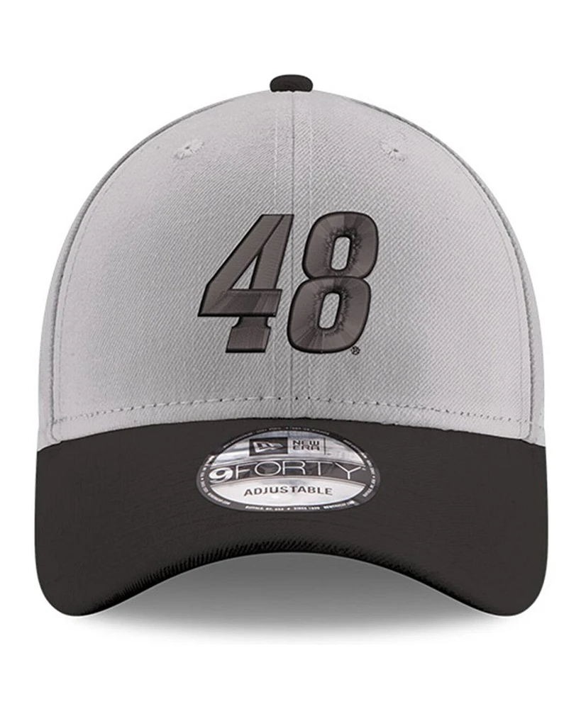 Men's New Era Gray, Black Alex Bowman 9FORTY Snapback Adjustable Hat