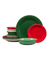 Fiesta Mixed Holiday Classic Rim 12 Pc. Dinnerware Set, Service For 4