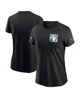 Women's Nike Black Los Angeles Rams 2023 Nfl Crucial Catch Sideline Tri-Blend T-shirt