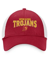 Men's Top of the World Cardinal, White Usc Trojans Breakout Trucker Snapback Hat