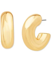 kensie Gold-Tone Chunky Medium Hoop Earrings, 1.2"