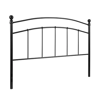 Merrick Lane Kildare Queen Metal Headboard Contemporary Arched Headboard With Adjustable Rail Slots