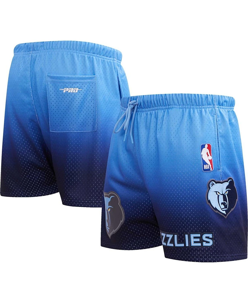 Men's Pro Standard Navy, Light Blue Memphis Grizzlies Ombre Mesh Shorts